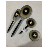 VANITY SET, INCLUDES HAND MIRRORS, BRUSH, CAMEO