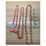 ASSORTED COSTUME JEWELRY, INCLUDES BEADED