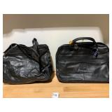GB GENUINE LEATHER BRIEFCASE, BLACK, ZIPPERED