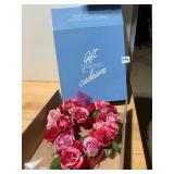LIGHTED HEART WREATH, ARTIFICIAL ROSES, INDOOR