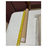 WOODEN ROLLING PIN, CYLINDRICAL FORM, NATURAL