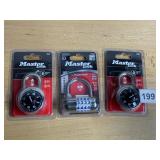 MASTER LOCK COMBINATION PADLOCKS, INCLUDES TWO