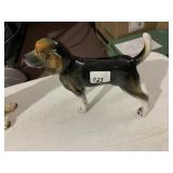 KERAMOS PORCELAIN HOUND FIGURINE, STANDING POSE,