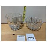 WATERFORD MARQUIS CRYSTAL CREAMER AND SUGAR BOWL,
