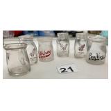 ASSORTED MINIATURE DAIRY BOTTLES, ROSEBUD