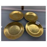 PHILIPPE DESHOULIERES PORCELAIN PLATES, GOLD LEAF