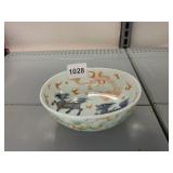 CHINESE PORCELAIN BOWL, DRAGON AND QILIN MOTIF,