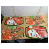 COCA-COLA FOUNTAIN SERVICE METAL SIGNS,