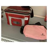 COOL CELL INSULATED COOLER BAG, RED AND GREY, ZIP