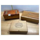 ASSORTED WOODEN BOXES, INCLUDES PILLIOD CEDAR BOX