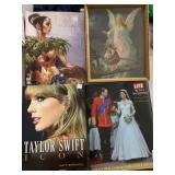 ASSORTED BOOKS, INCLUDES WONDER WOMAN HISTORIA,