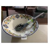 AZZURRA CERAMICHE ITALIAN CERAMIC SERVING BOWL,