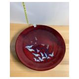 STUDIO ART POTTERY CHARGER, RED GLAZE,