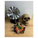 PLACE & TIME HALLOWEEN DECOR, RESIN PHONOGRAPH W/