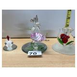 ASSORTED GLASS FIGURINES, INCLUDES POLAR BEAR W/