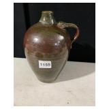 STUDIO POTTERY JUG, EARTHENWARE, TWO-TONE BROWN