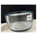 STROMBERGSHYTTAN SWEDEN ART GLASS BOWL, BLUE