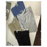 GEORGE FLAT FRONT SHORTS, COTTON BLEND, SIZE 36,