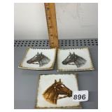 ASSORTED PORCELAIN PLATES, HORSE PORTRAIT THEME,