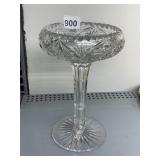 AMERICAN BRILLIANT PERIOD STYLE CRYSTAL COMPOTE,