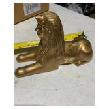 SPHINX STATUE, GOLD-TONE FINISH, COMPOSITION