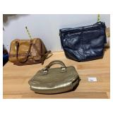 JEANNE BENET GENUINE LEATHER HANDBAGS, ASSORTED