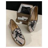 JON JOSEF GOGO LOAFERS, SNAKESKIN PRINT LEATHER,