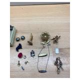 ASSORTED COSTUME JEWELRY, MONET CHARM, FLOWER