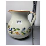 HANDCRAFTED ITALIAN EARTHENWARE PITCHER,