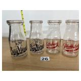 BAY VIEW DAIRY AND PLATTSBURG DAIRY MILK BOTTLES,