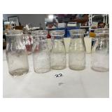 ASSORTED UNIVERSAL STORE BOTTLES, EMBOSSED GLASS,