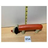 BENESCO IMPORTS WOODEN DACHSHUND FIGURINE,