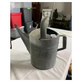 GALVANIZED STEEL WATERING CAN, TRADITIONAL FORM,
