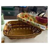 LONGABERGER HANDWOVEN BASKETS, INCLUDES
