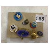 ASSORTED LIONS CLUB ENAMELED PINS, VARIOUS