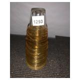 ART GLASS VASE, AMBER SPIRAL COIL DESIGN, CLEAR