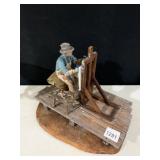 SHELLAN ANDERSON FIGURINE, ARTIST AT EASEL,