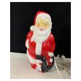 SANTA CLAUS BLOW MOLD, ELECTRIC LIGHTED, PLASTIC,