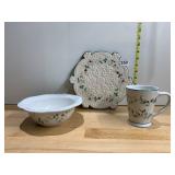 PFALTZGRAFF WINTERBERRY CERAMIC BOWL, EMBOSSED