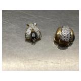 STERLING SILVER PENDANTS,GOLD-TONE FINISH, 0.15OZT