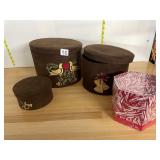ASSORTED DECORATIVE GIFT BOXES, EMBROIDERED