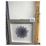 SKELETON LEAF ART, SHADOW BOX FRAME, GREY FINISH,