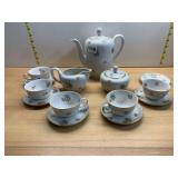 JOHANN HAVILAND BAVARIA TEA SET, FLORAL PATTERN,