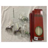 ASSORTED CAROUSEL HORSE ORNAMENTS, PLASTIC,