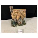 MINIATURE COTTAGE FIGURINE, STONEWORK EXTERIOR,