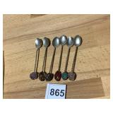 METAL SPOONS, TWISTED HANDLES, WIRE-WRAPPED