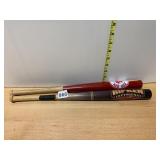 WOOD BASEBALL BATS, INCLUDES RED SOX LOGO BAT,