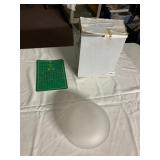 FROSTED GLASS LIGHT SHADE, SCALLOPED EDGE, DOT