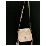 CROSSBODY BAG, FAUX LEATHER, BLUSH PINK, BRAIDED