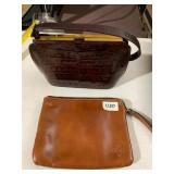 PATRICIA NASH LEATHER WRISTLET, PLUS BROWN